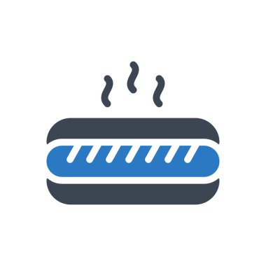 Zararlı burger vektör renk simgesi