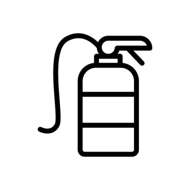 ateş vektörü ince çizgi simgesi