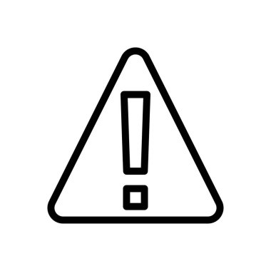 uyarı vektörü ince çizgi simgesi