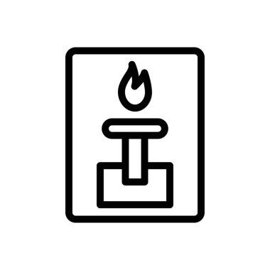 Avcı vektörü ince çizgi simgesi