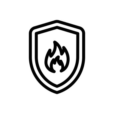 Güvenlik vektörü ince çizgi simgesi