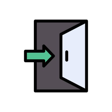 vektör düz renk simgesini aç