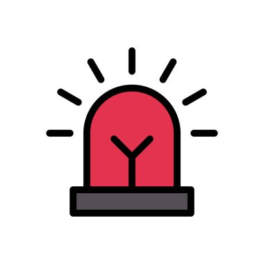 Uyarı vektörü düz renk simgesi