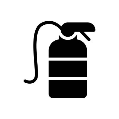 ateş vektörü glyph düz simgesi