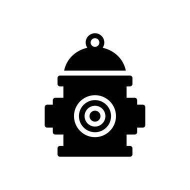 ateş vektörü glyph düz simgesi