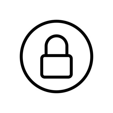 Koruma vektörü ince çizgi simgesi