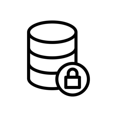 Güvenlik vektörü ince çizgi simgesi