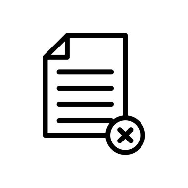 vektör ince çizgi simgesini sil