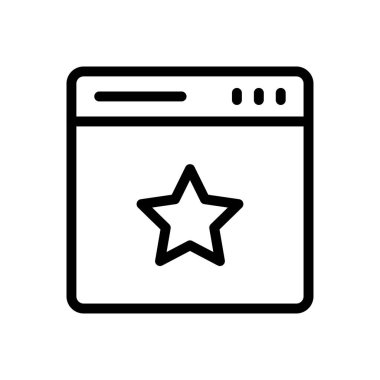 tarayıcı vektörü ince çizgi simgesi