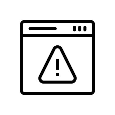 uyarı vektörü ince çizgi simgesi