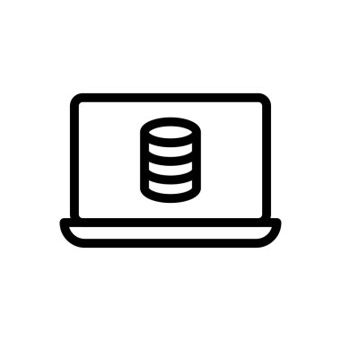 sunucu vektörü ince çizgi simgesi