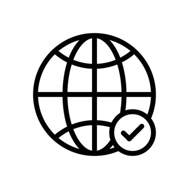 tarayıcı vektörü ince çizgi simgesi