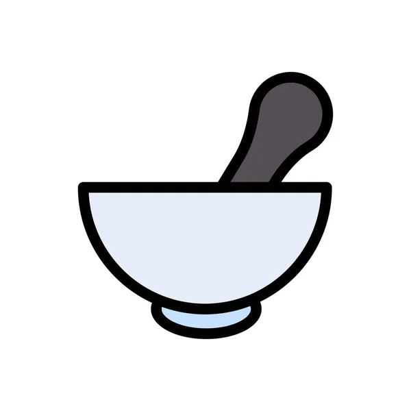 Spoon Vector Flat Color Icon — Stock Vector