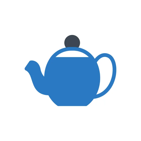 Tea Vector Glyph Color Icon — Stock Vector