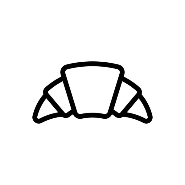 Brot Vektor Dünne Linie Symbol — Stockvektor