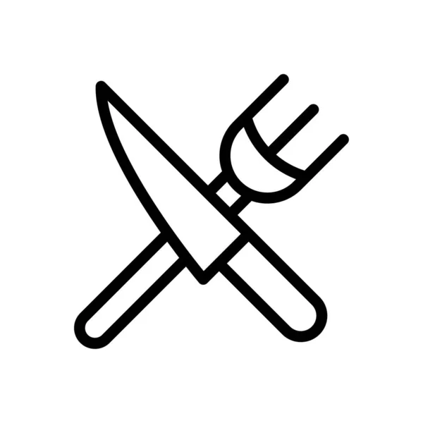 Knife Vector Thin Line Icon — Stock Vector
