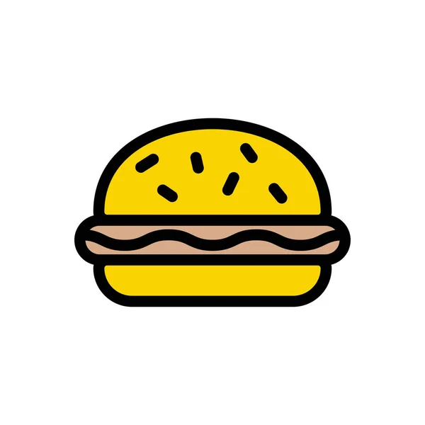 Fast Food Vektor Flache Farbe Symbol — Stockvektor