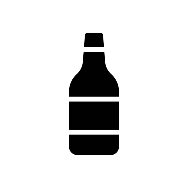 Vector Alcohol Glifo Icono Plano — Vector de stock