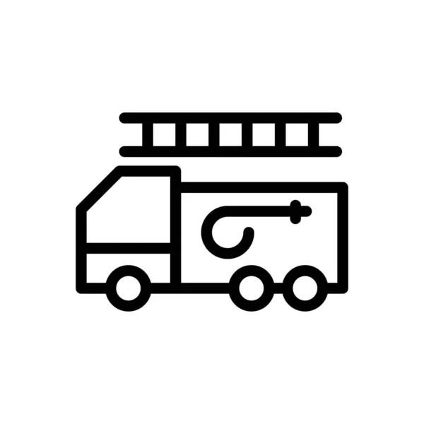 Lkw Vektor Dünne Linie Symbol — Stockvektor