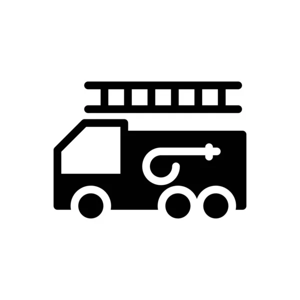 Camion Vecteur Glyphe Icône Plate — Image vectorielle