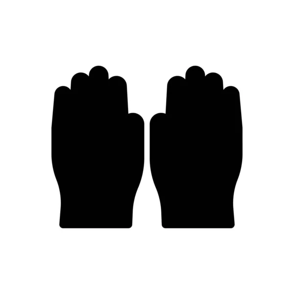 Gloves Vector Glyph Flat Icon — Stock Vector
