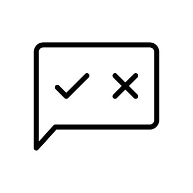 Doğrulanmış vektör ince çizgi simgesi