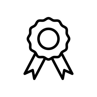 rozet vektörü ince çizgi simgesi