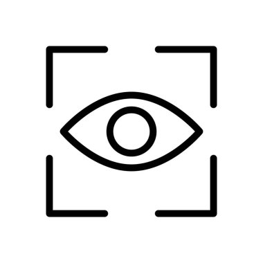 kamera vektörü ince çizgi simgesi