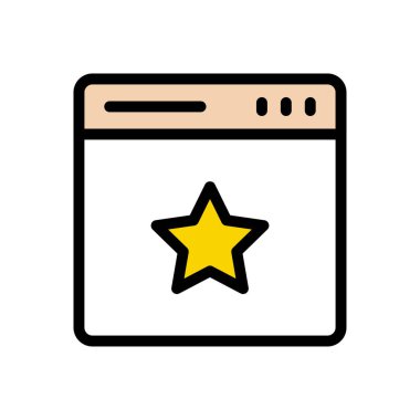 tarayıcı vektörü düz renk simgesi