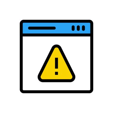 uyarı vektörü düz renk simgesi