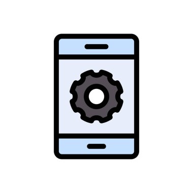 vektör düz renk simgesini ayarla