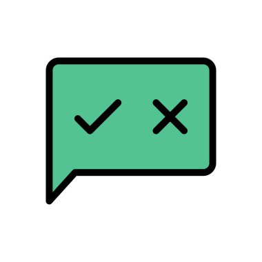 Doğrulanmış vektör düz renk simgesi