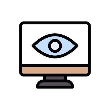 görünür vektör düz renk simgesi