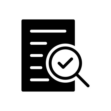 Kabul edilen vektör glyph düz simgesi