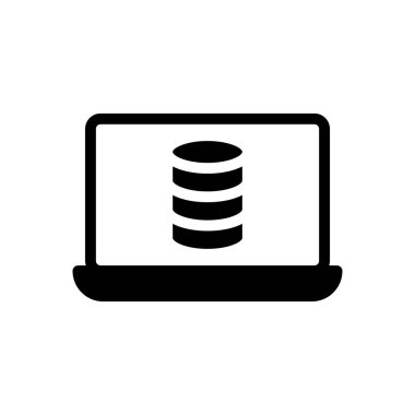 sunucu vektörü düz simgesi