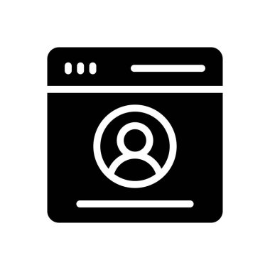 giriş vektörü glyph düz simgesi