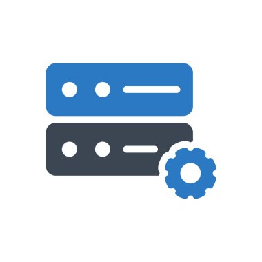 sunucu vektör renk simgesi