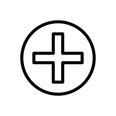 acil vektör ince çizgi simgesi