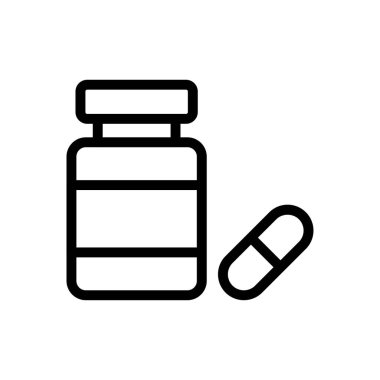 uyuşturucu vektörü ince çizgi simgesi