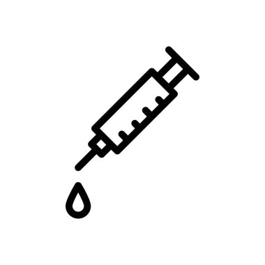 enjeksiyon vektörü ince çizgi simgesi