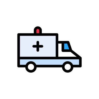 acil vektör düz renk simgesi