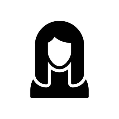 kız vektör renk simgesi