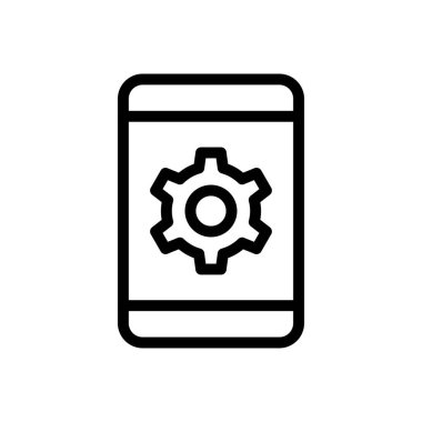 telefon vektörü ince çizgi simgesi