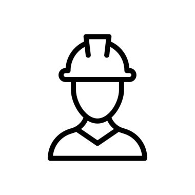 Mühendis vektör ince çizgi simgesi