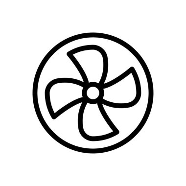 Vantilatör vektörü ince çizgi simgesi