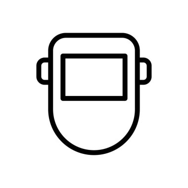 maske vektör ince çizgi simgesi