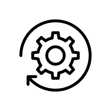 çark vektörü ince çizgi simgesi