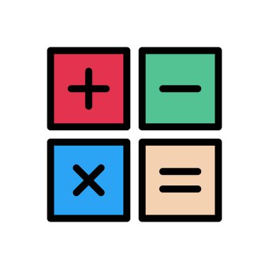 muhasebe vektörü düz renk simgesi