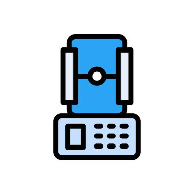 theodolite vektör düz renk simgesi