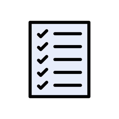 görev listesi vektör düz renk simgesi